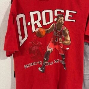 NBA Red D-Rose Short Sleeve Tee
